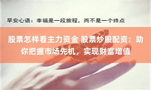 股票怎样看主力资金 股票炒股配资：助你把握市场先机，实现财富增值